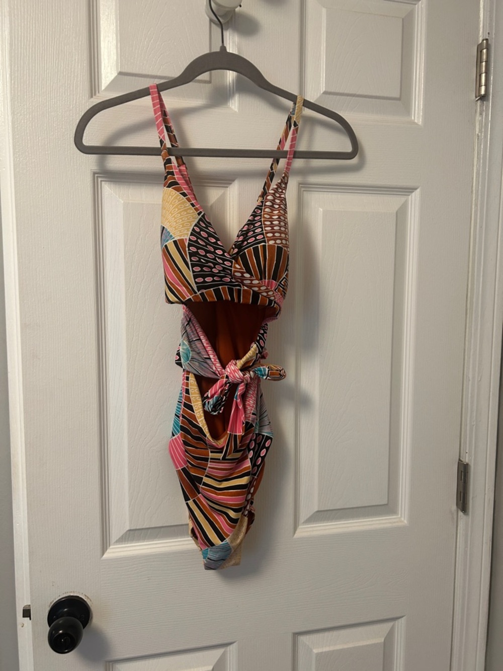 Colorful Geometric One-Piece Swimsuit - Multicolor
